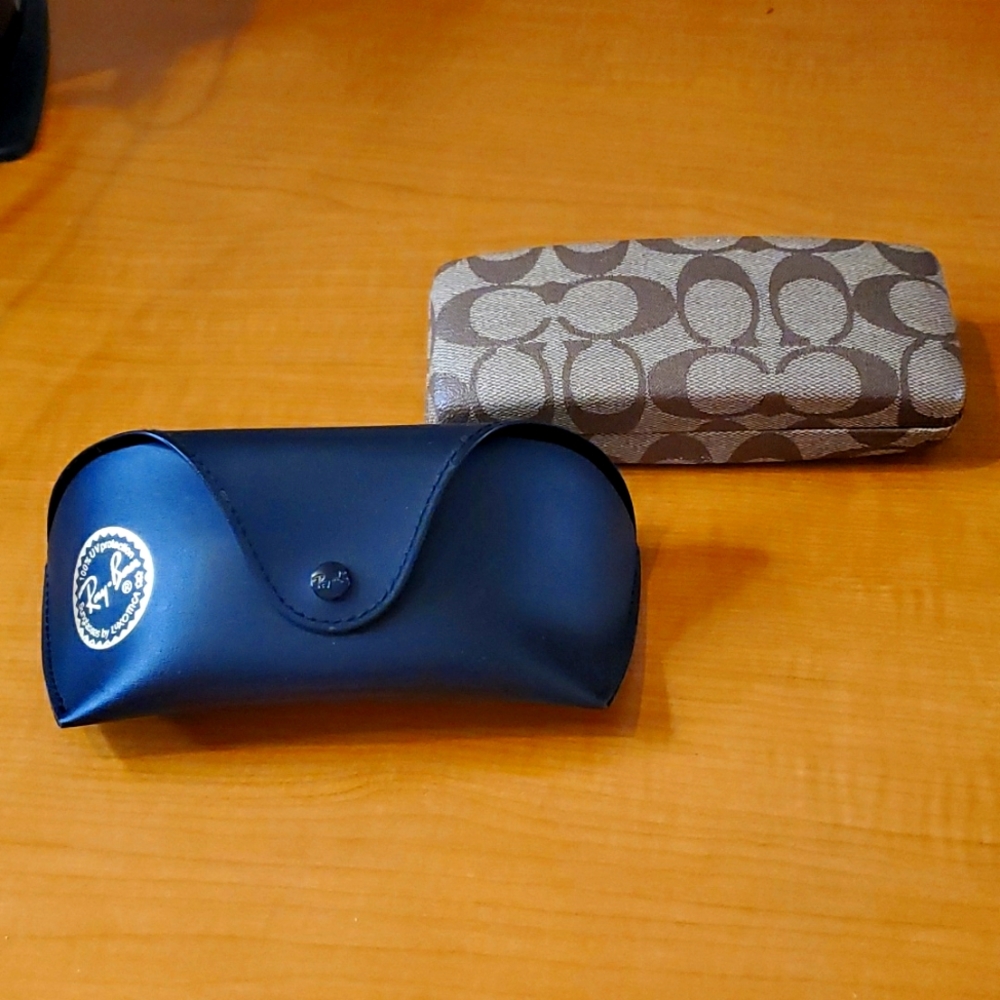 Coach and Ray Ban sunglass case